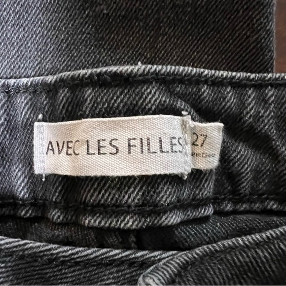 ANTHROPOLOGIE Avec Les Filles Denim High Rise Jeans Distressed Cropped Size 27 - Picture 9 of 11